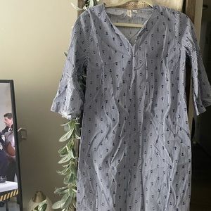 Navy and White Striped Anchor Dress